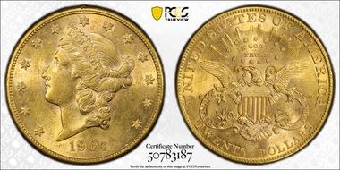 1904-S $20 AU58