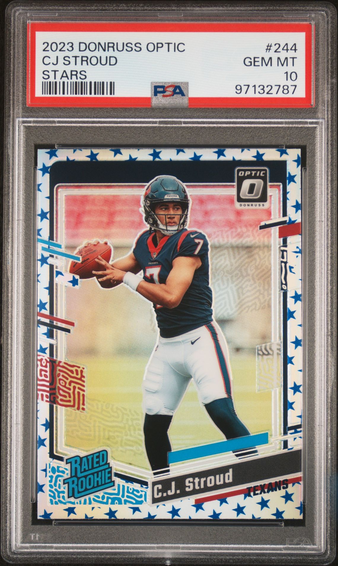 2023 Panini PANINI DONRUSS OPTIC BLUE HYPER #244 Cj Stroud front