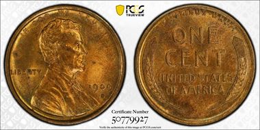 1909-S 1C Lincoln MS63RB