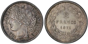 1871-K 2 Fr Gad-529 F-264 Sans légende AU53