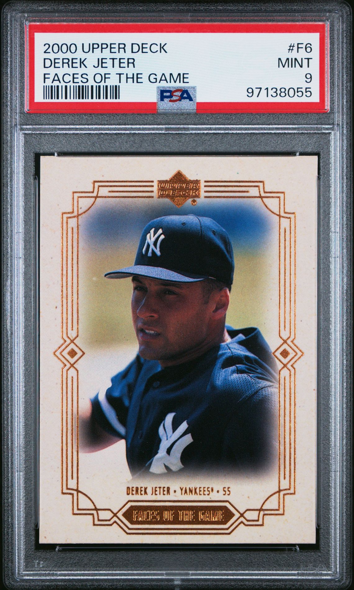 2000 Upper Deck Faces Of The Game Derek Jeter #F6 (Faces Of The Game) Mint 9 front