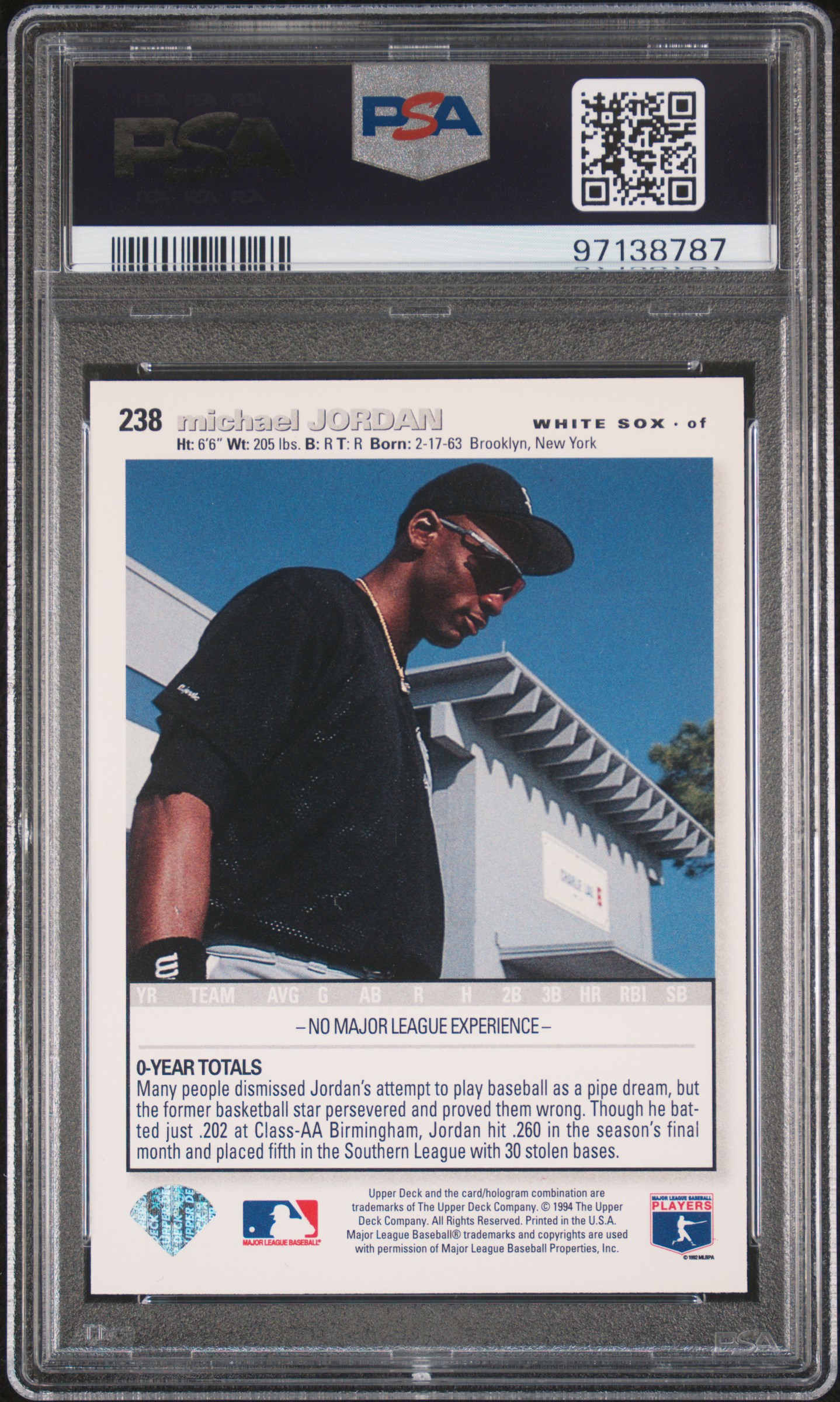 1995 Collector's Choice Se Michael Jordan #238 Nm-Mt 8 back