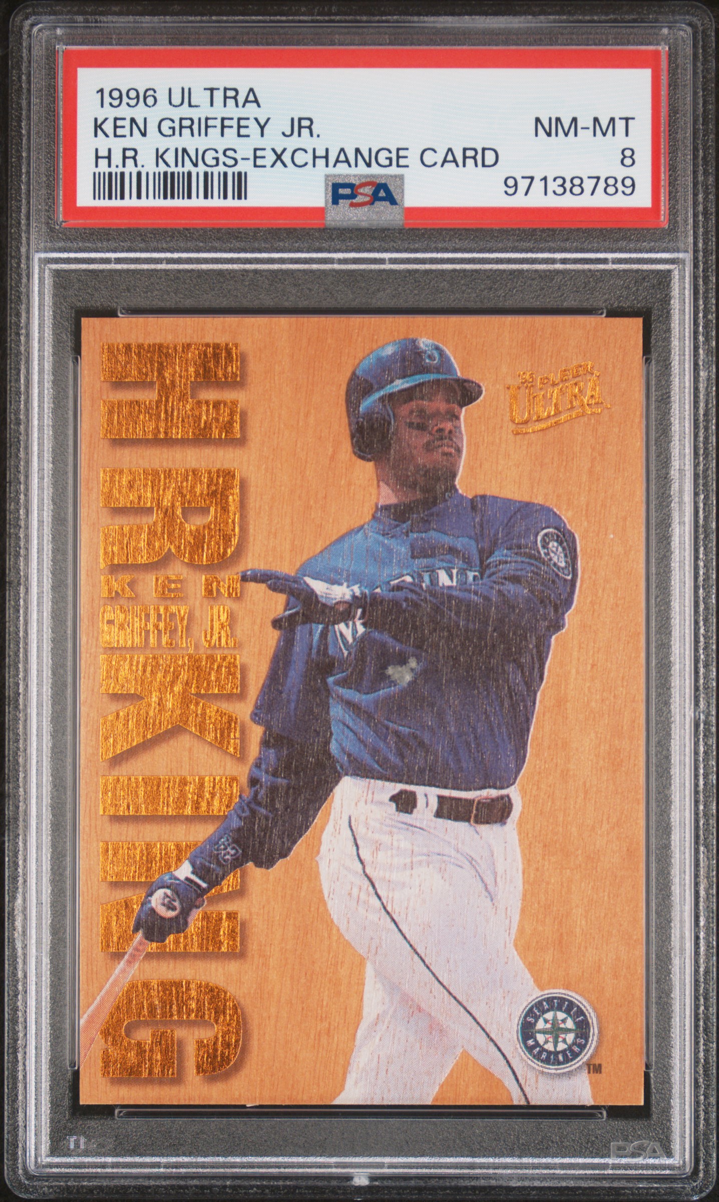 1996 Ultra Home Run Kings Ken Griffey Jr. (H.r. Kings-Exchange Card) Nm-Mt 8 front