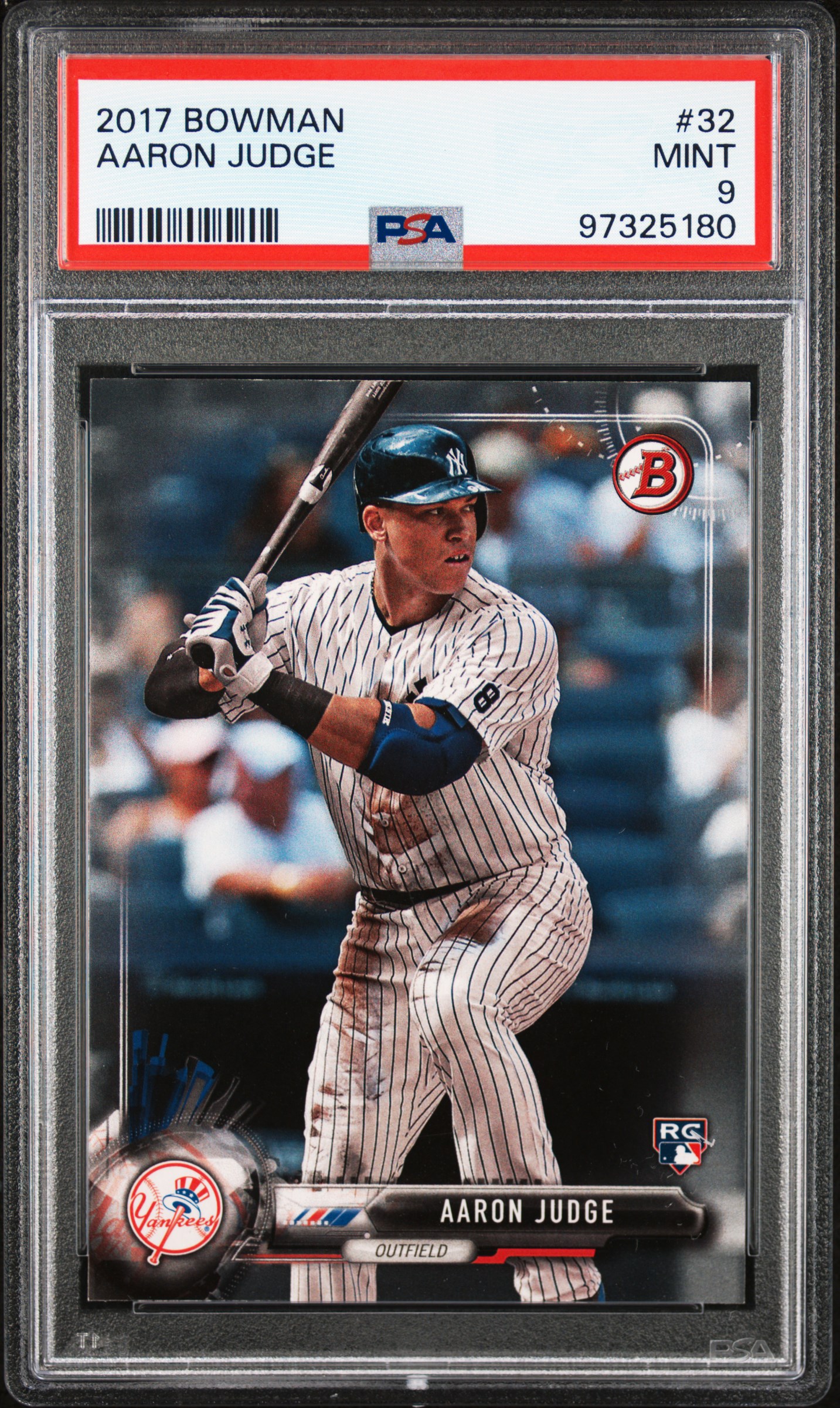2017 Bowman Aaron Judge #32 Mint 9 front