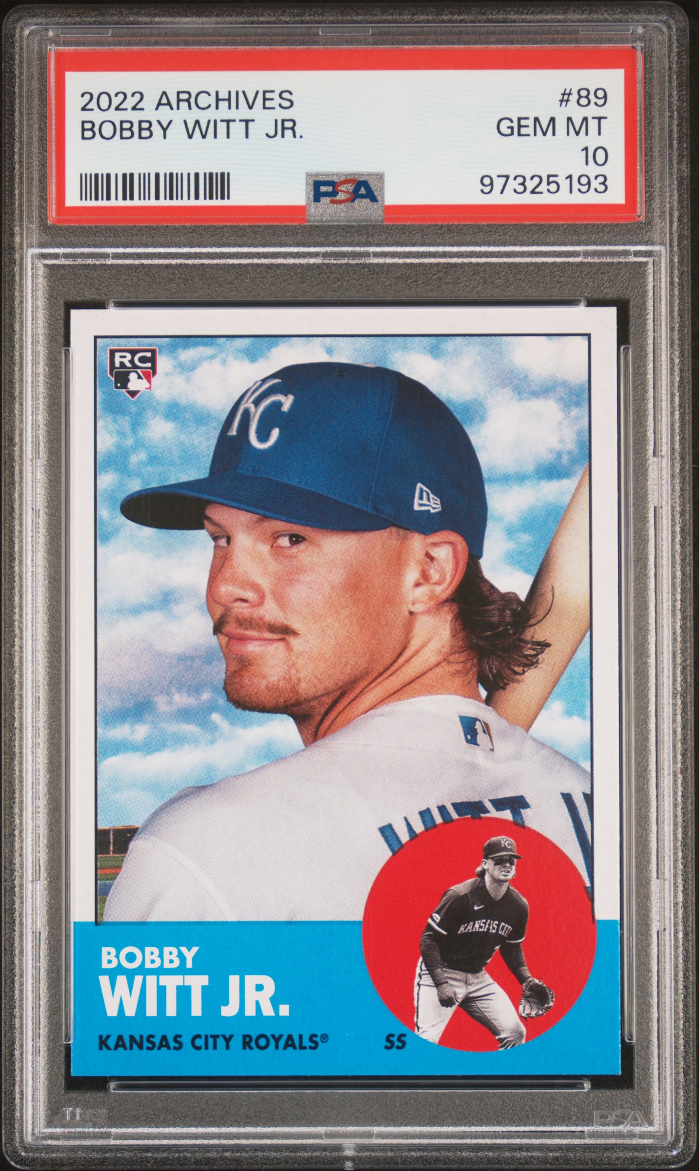 2022 Topps Archives Bobby Witt Jr. #89 Gem Mt 10 front