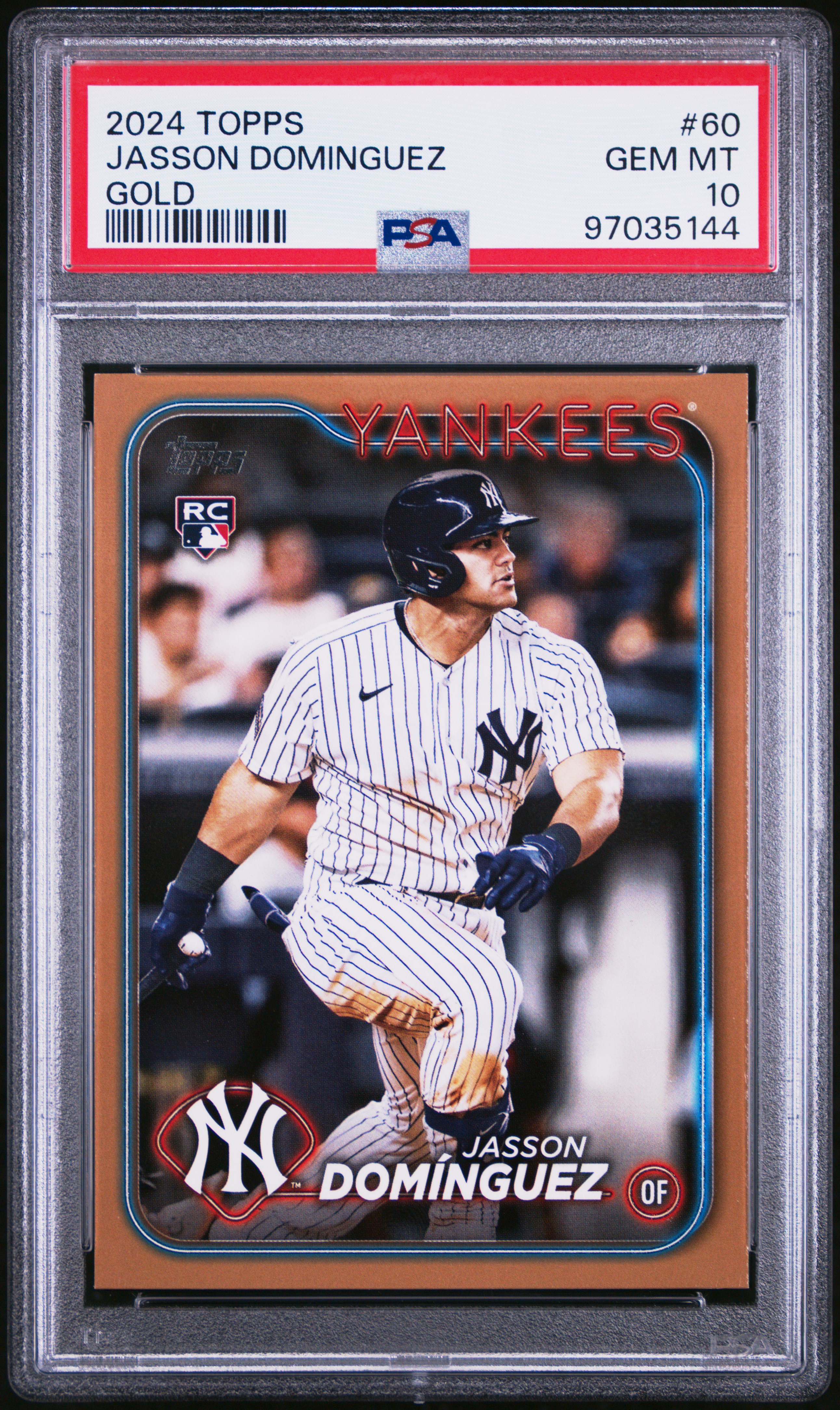 2024 Topps Jasson Dominguez #60 (Gold) Gem Mt 10 front