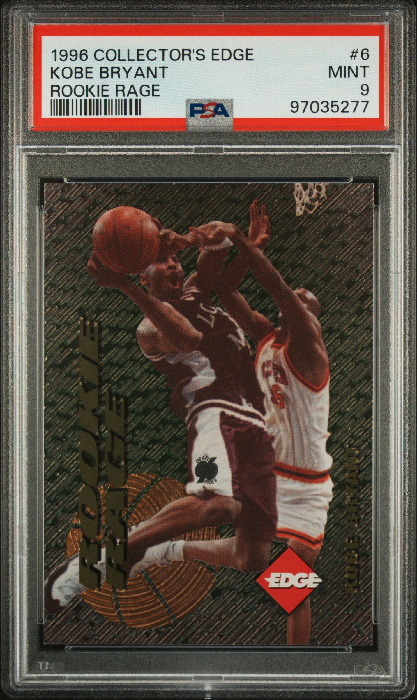 Kobe Bryant 0 Collector's Edge Rookie Choice #267 #3 1996-97 RC