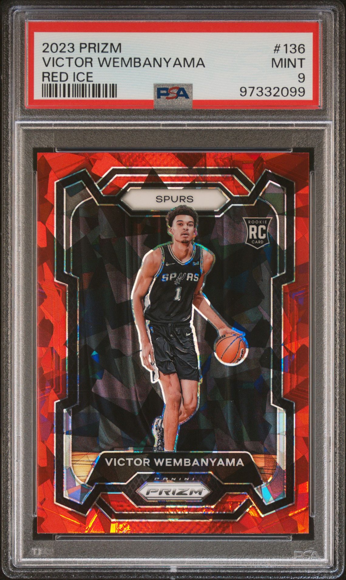 2023 Panini PANINI PRIZM RED ICE #136 Victor Wembanyama front