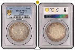 1904 5 Din KM-27 AU50