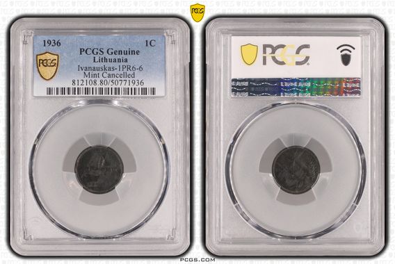 PCGS Certificate Verification Coin Details for Cert #50771936