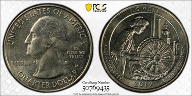 2019-D 25C Lowell NP N1