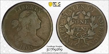 1803 1C Small Date, Large Fraction G6BN