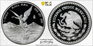 1998-Mo Onza Libertad Ag PR69DCAM