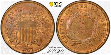 1871 2C MS64RB