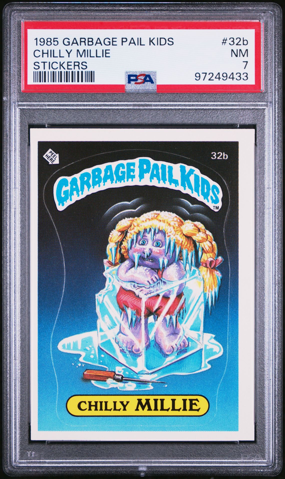 1985 Topps Garbage Pail Kids #32B Chilly Millie front