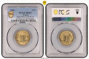 1941 1 Fr Gad-470a F-219 Br-Al MS67