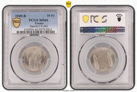 1949-B 10 Fr Gad-811 F-362 MS66