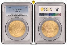 1907 $20 Liberty MS62