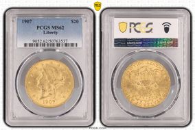 1907 $20 Liberty MS62