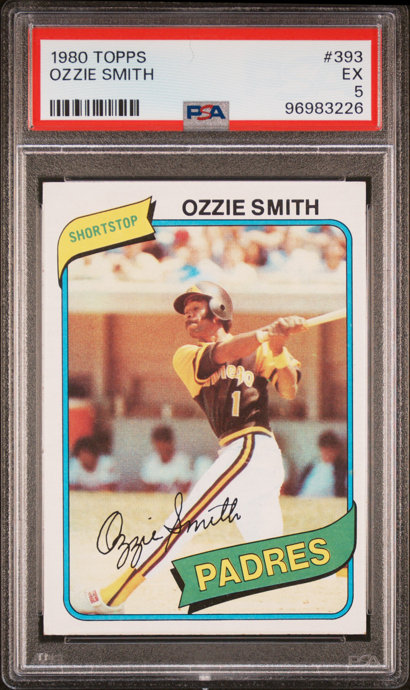 1980 TOPPS #393 OZZIE SMITH PSA 5