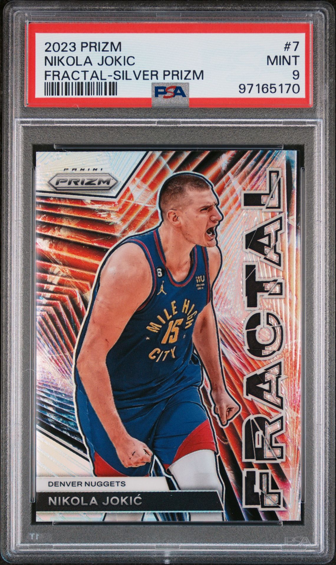 2023 Panini PANINI PRIZM FRACTAL SILVER PRIZM #7 Nikola Jokic front