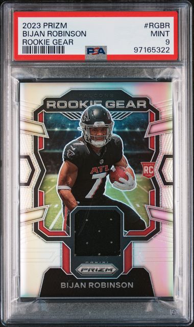 2023 Panini Prizm Rookie Gear Bijan Robinson #Rgbr (Rookie Gear) Mint 9 front