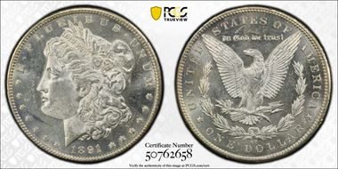 1891-CC $1 MS62PL