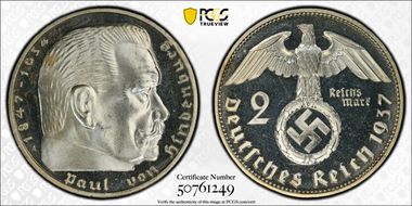 1937-A 2 Mk J-366 PR65CAM