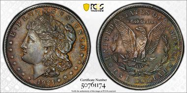 1921 $1 Morgan N1