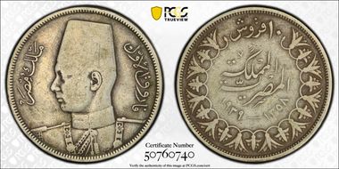 AH1358-1939 10 Pst KM-367  Ag VF25