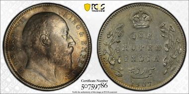 1907-B Rupee SW-7.37 Prid-203 N1