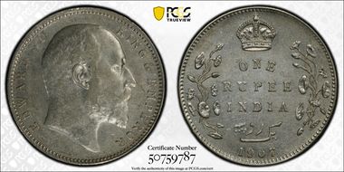 1907-B Rupee SW-7.37 Prid-203 N1