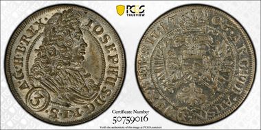 1706-FN 3 Kr KM-687 Breslau MS63