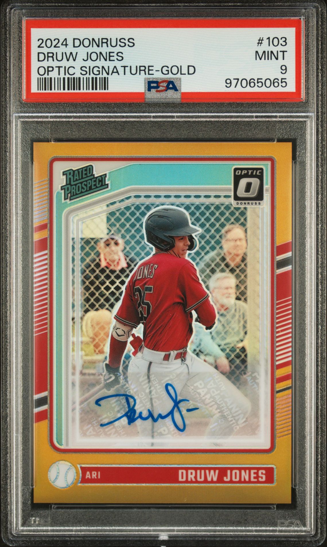 2024 Panini PANINI DONRUSS OPTIC SIGNATURE-GOLD #103 Druw Jones front