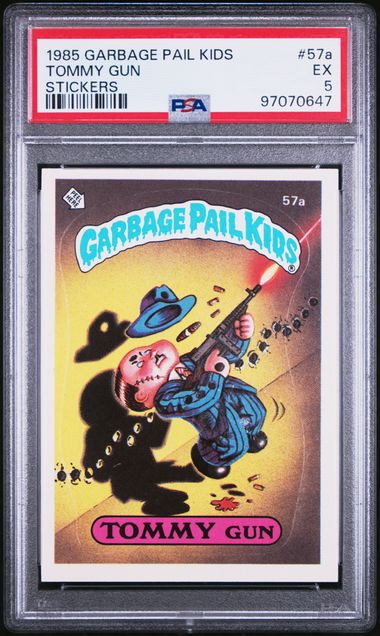 1985 Topps Garbage Pail Kids STICKERS #57a Tommy Gun front