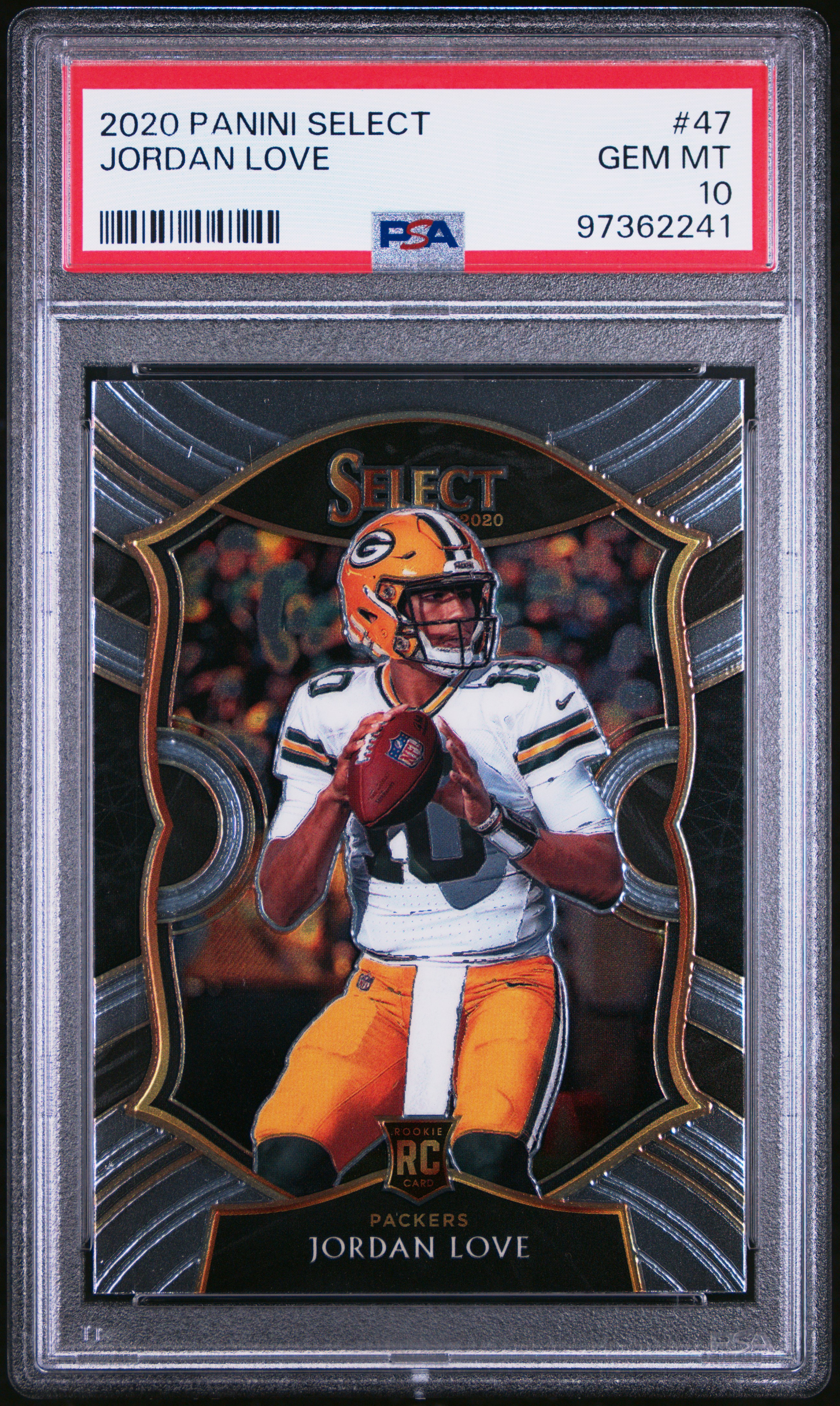 2020 Panini Select Jordan Love #47 Gem Mt 10 front