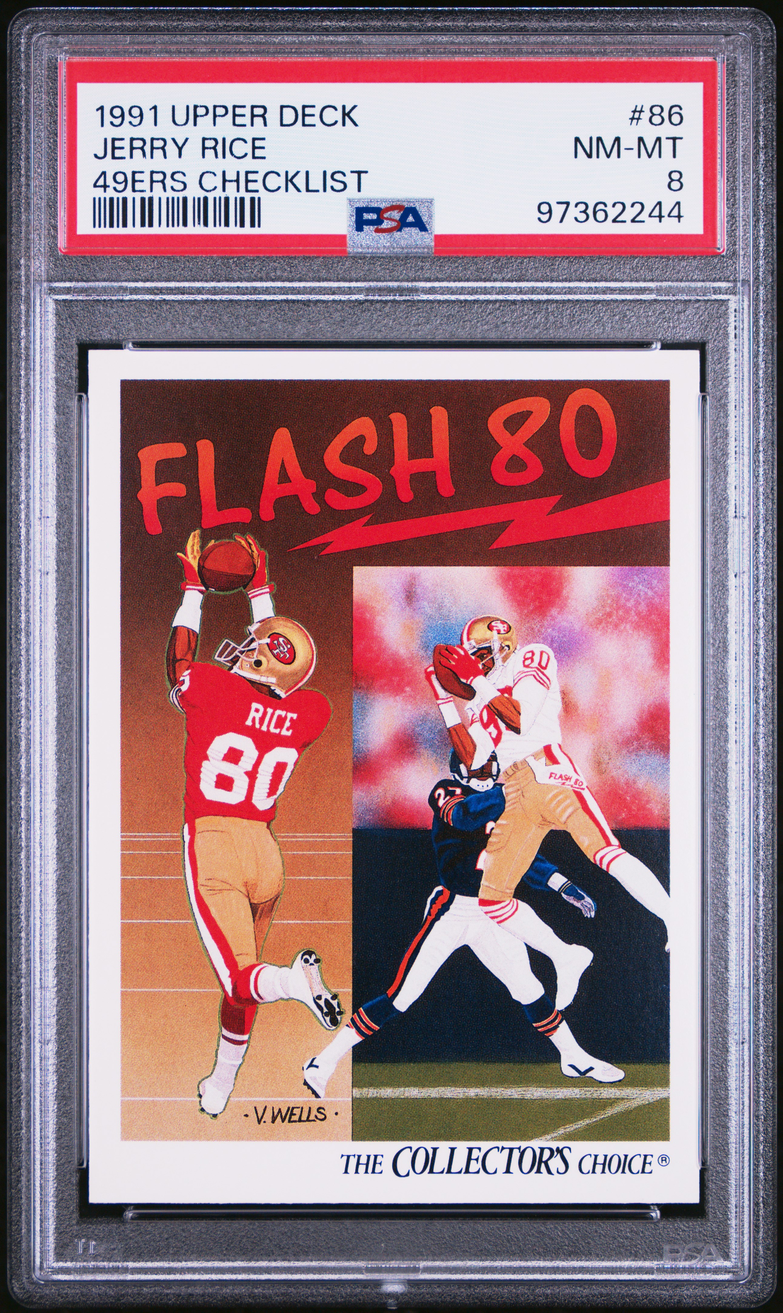 1991 Upper Deck Jerry Rice #86 (49Ers Checklist) Nm-Mt 8 front