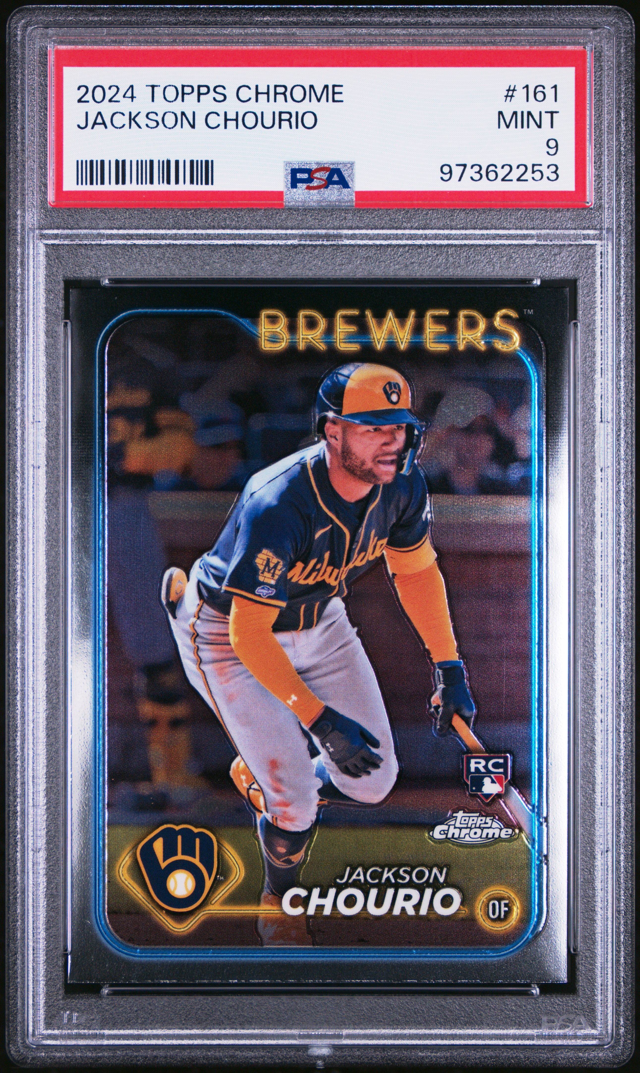 2024 Topps Chrome Jackson Chourio #161 Mint 9 front