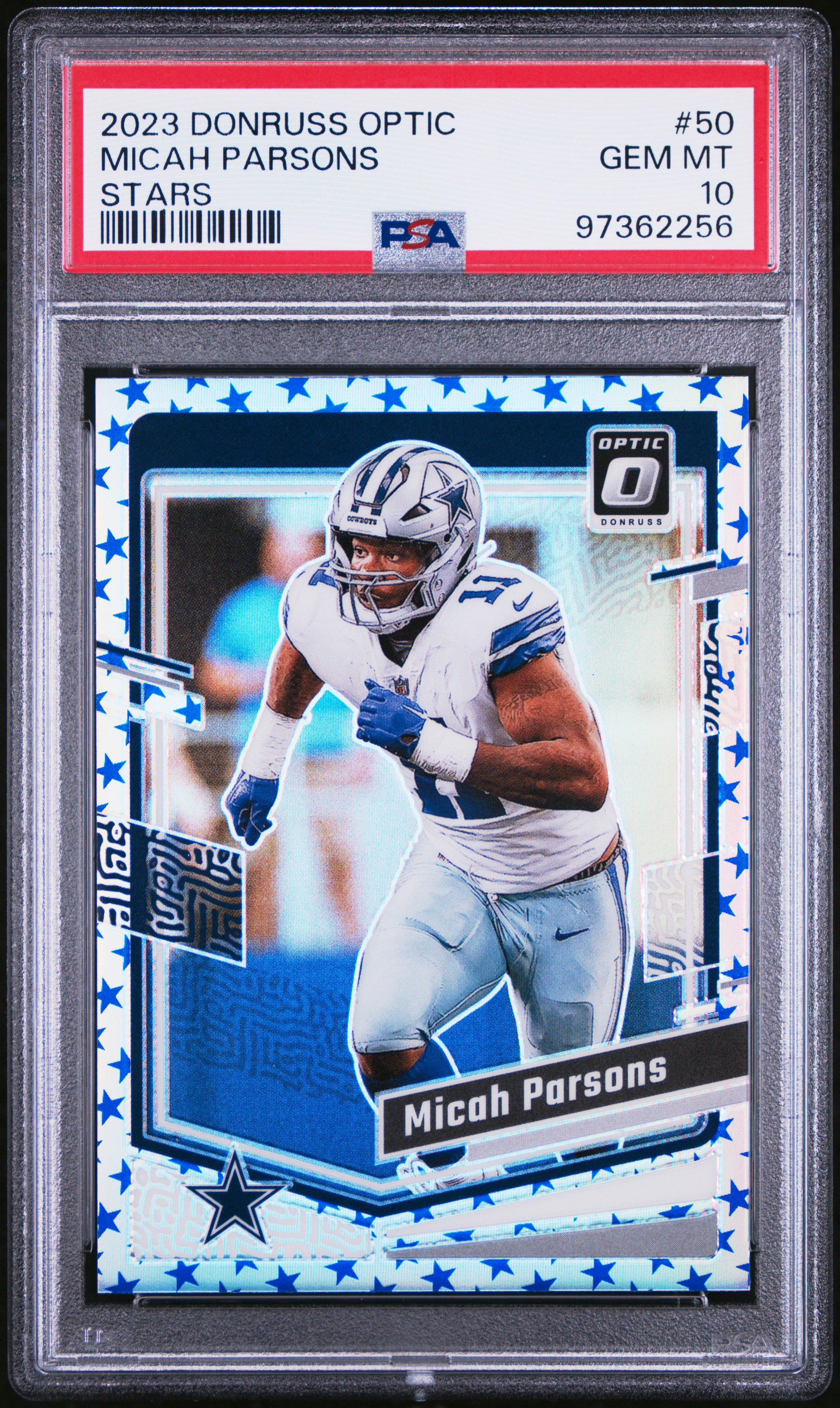 2023 Panini Donruss Optic Micah Parsons #50 (Stars) Gem Mt 10 front