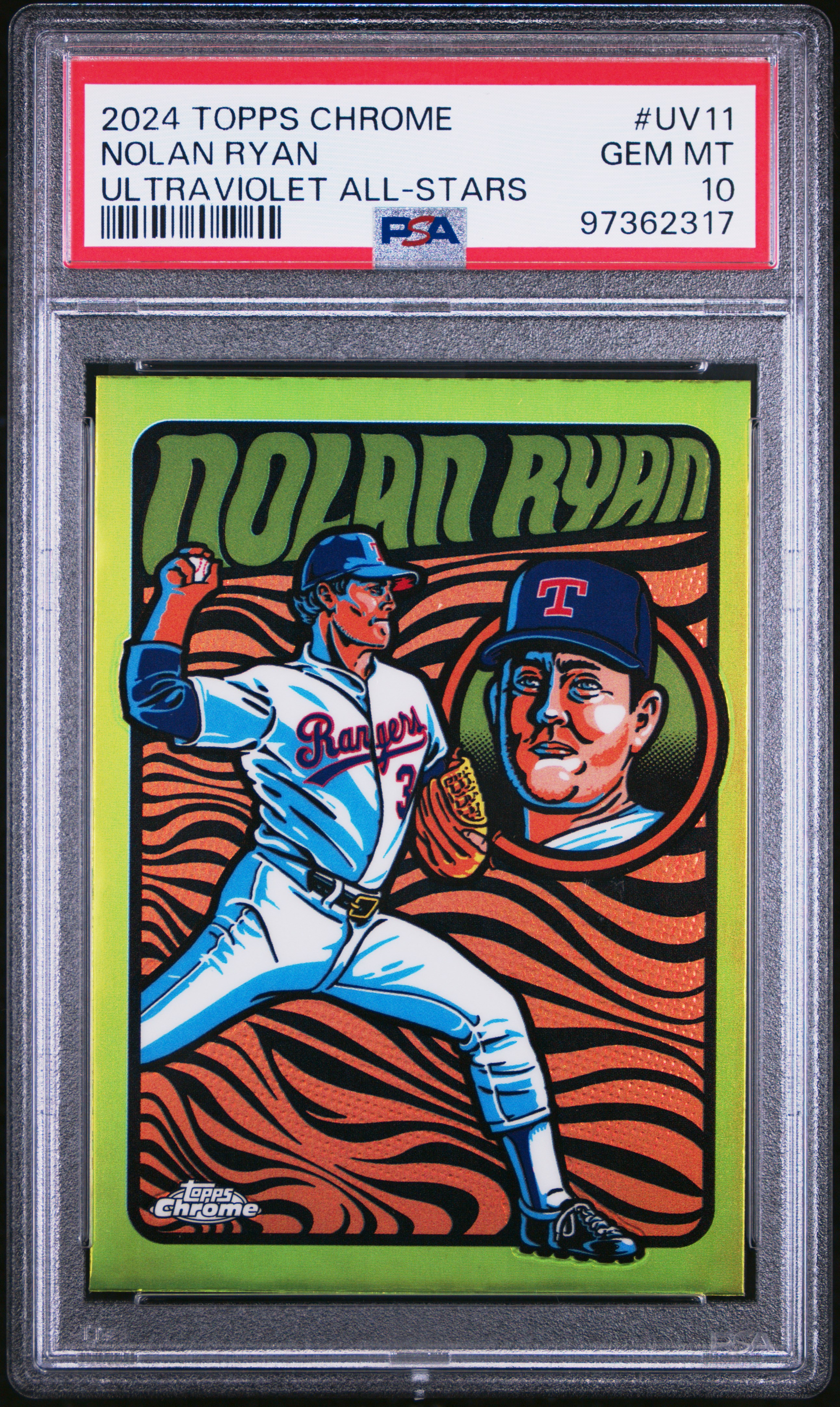 2024 Topps Chrome Ultraviolet All-Stars Nolan Ryan #Uv11 Gem Mt 10 front