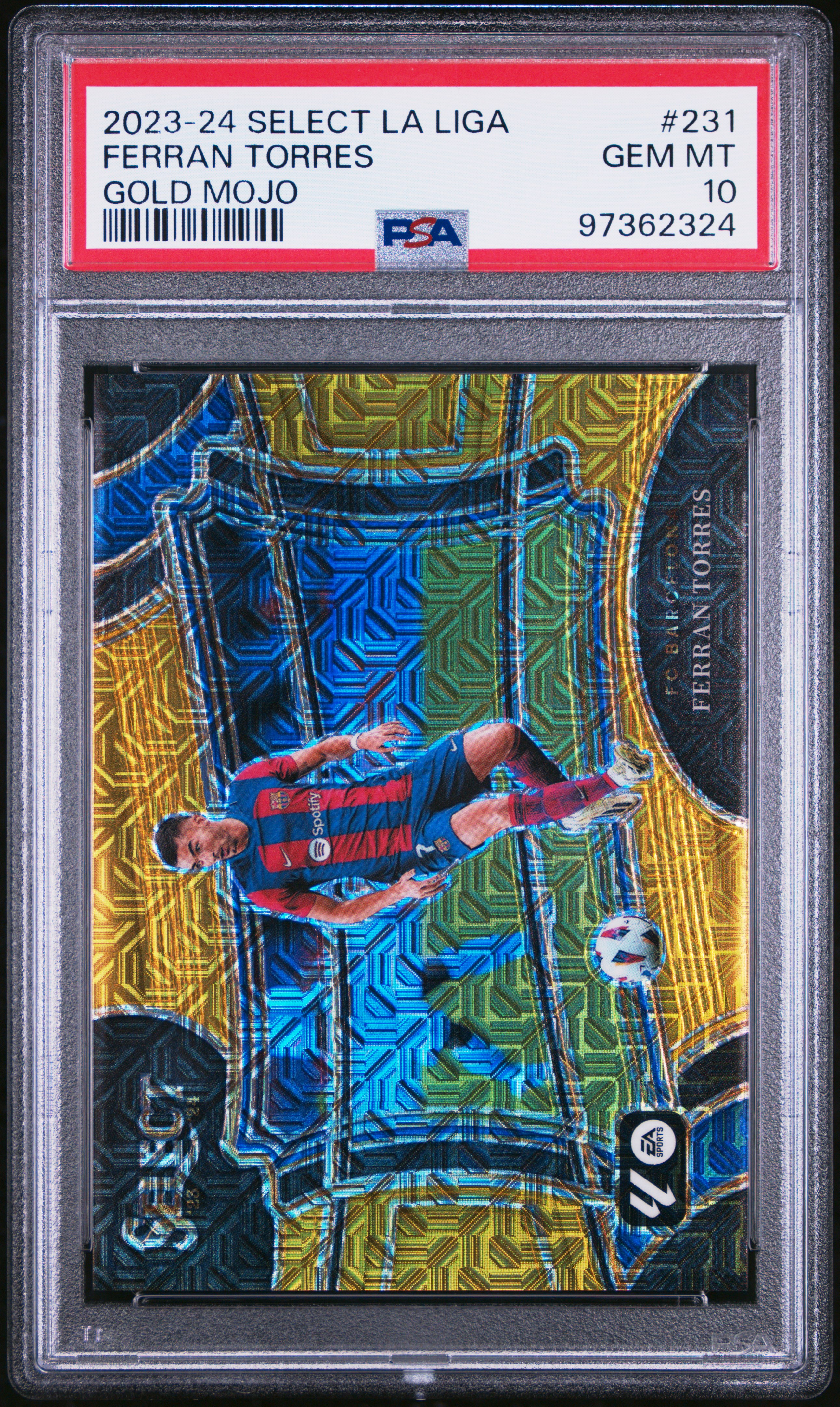 2023-24 Panini Select La Liga Ferran Torres #231 (Gold Mojo) Gem Mt 10 front