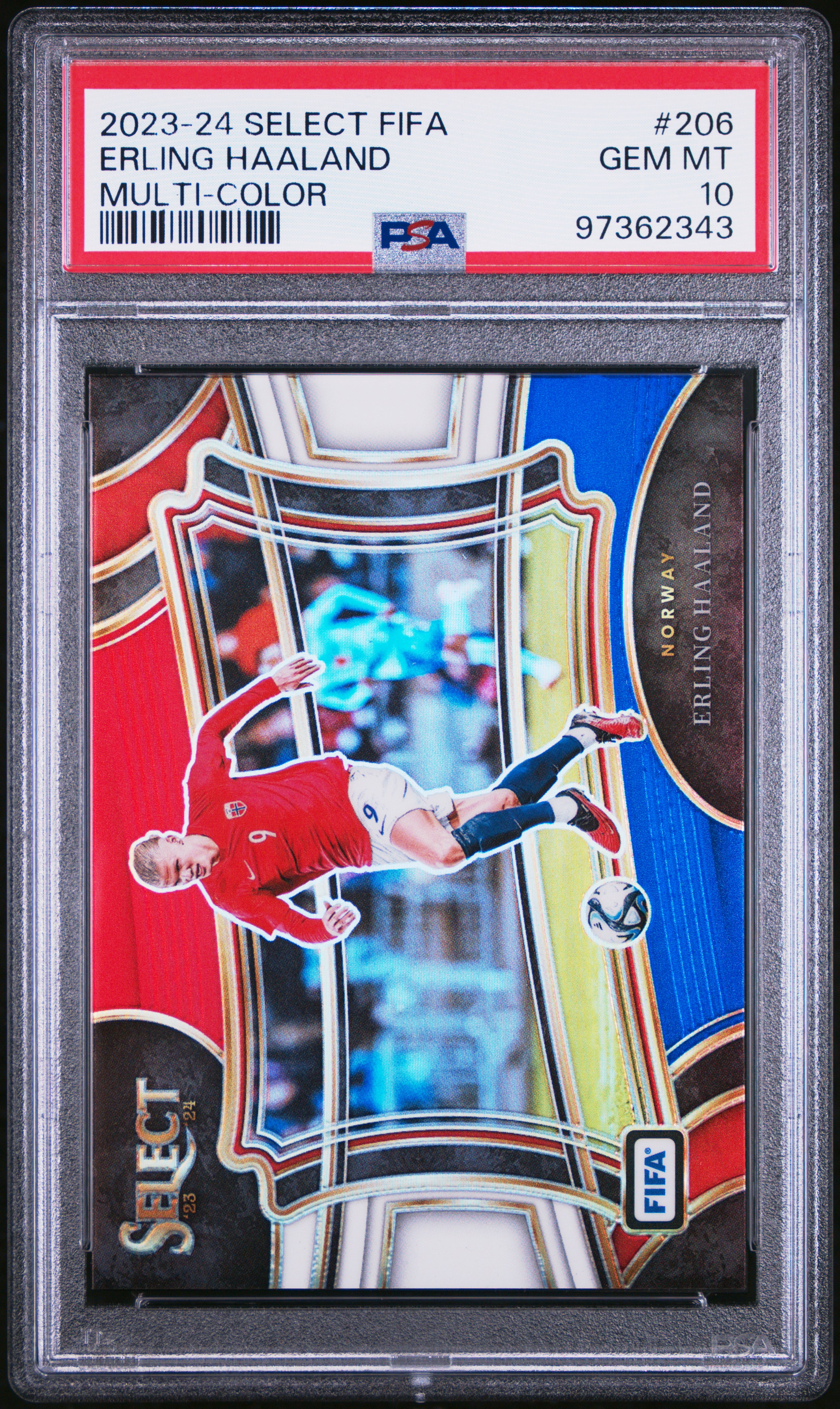 2023-24 Panini Select Fifa Erling Haaland #206 (Multi-Color) Gem Mt 10 front