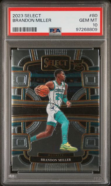 2023 Panini Select Brandon Miller #80 Gem Mt 10 front
