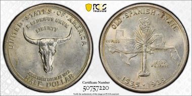 1935 50C Spanish Trail MS64
