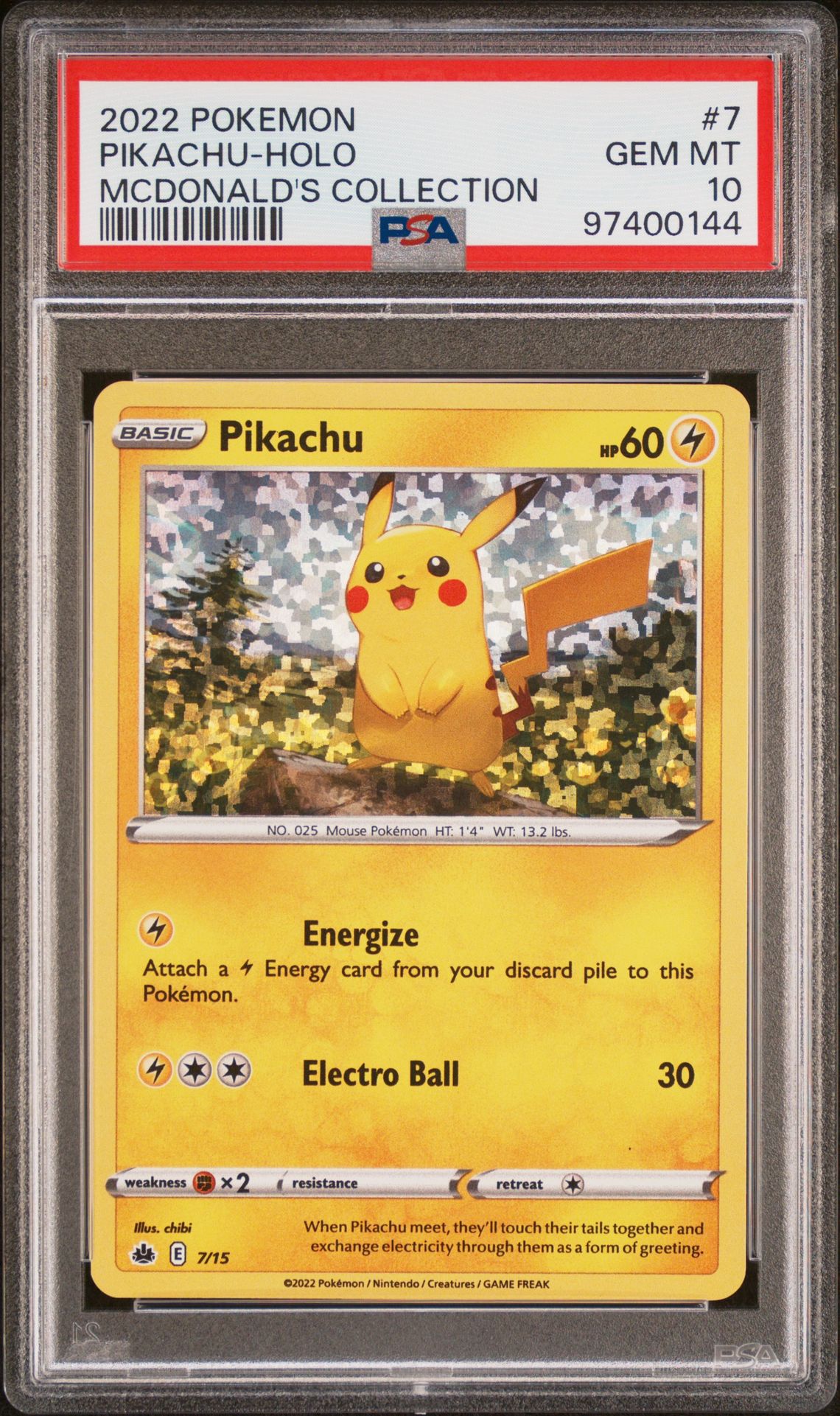 2022 Pokemon POKEMON MCDONALD'S COLLECTION #7 Pikachu-Holo front