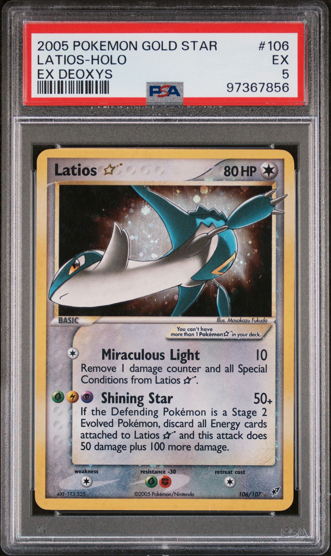 2005 Pokemon POKEMON EX DEOXYS #106 Latios-Holo front
