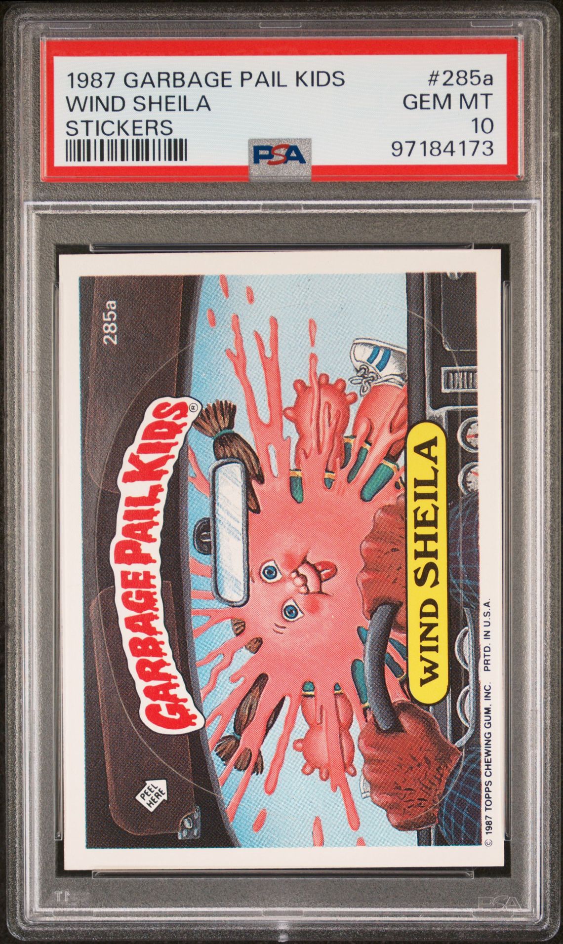 1987 Topps GARBAGE PAIL KIDS STICKERS #285A Wind Sheila front