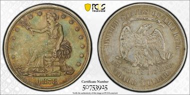 1878-S T$1 Trade XF45