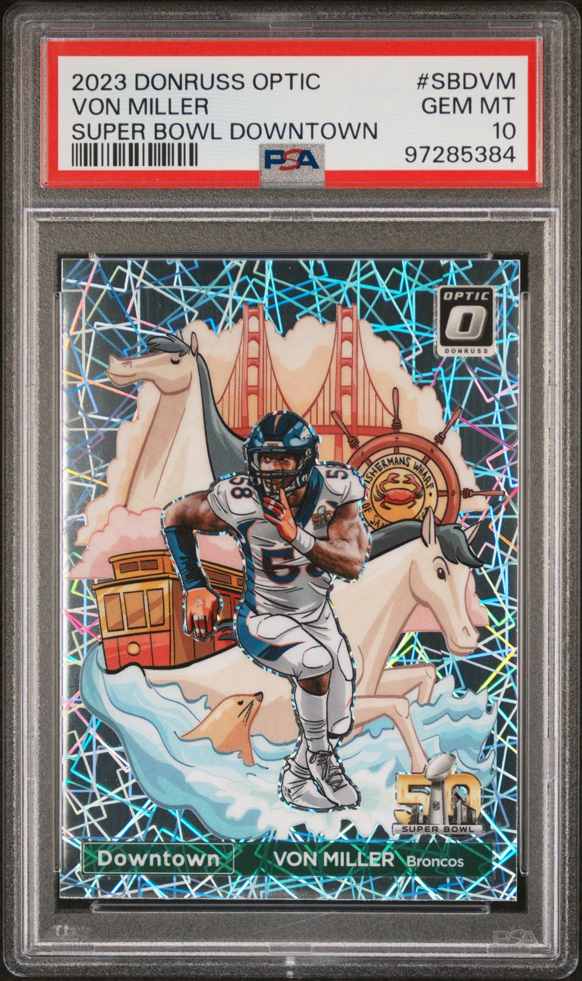 2023 Panini PANINI DONRUSS OPTIC SUPER BOWL DOWNTOWN #SBDVM Von Miller front