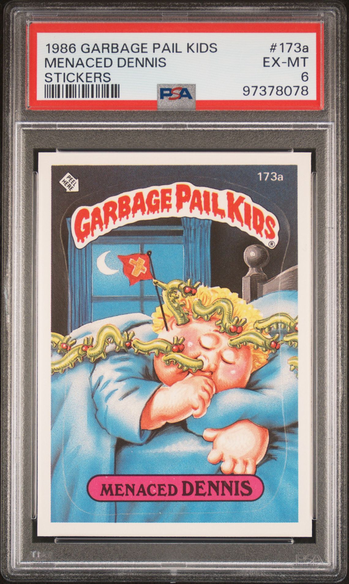 1986 Topps Garbage Pail Kids #173A Menaced Dennis front